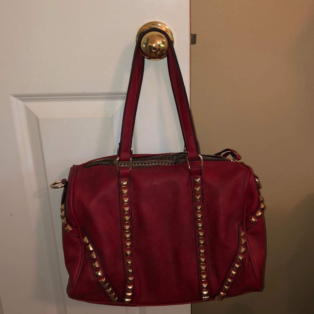 Red Studded Purse